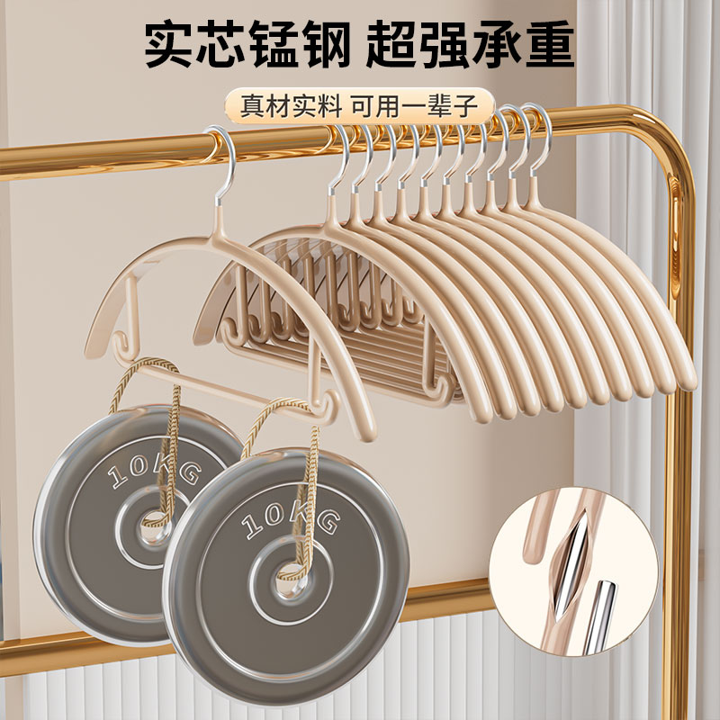 无痕衣架挂衣防肩角不起包防滑衣服撑子家用加大加粗不锈钢晾衣挂 - 图2