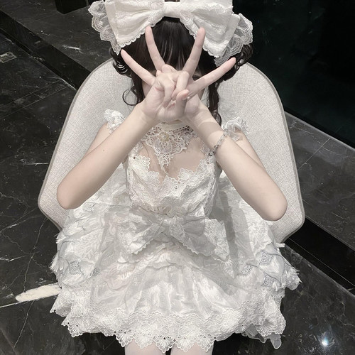 雀之羽lolita芭蕾风公主裙成人生日礼服华丽重工吊带蛋糕连衣裙 - 图3