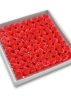 81Pcs Artificial Soap Flower Rose Flower Head Decor Flower B