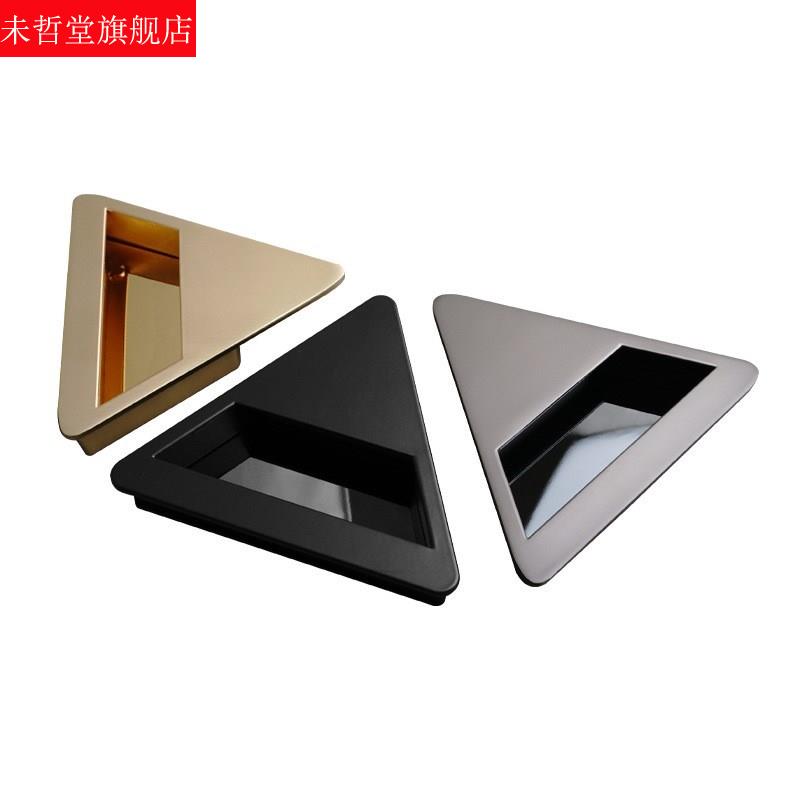 轻奢移门抽屉扣手柜门暗扣榻榻米平拉手隐形明装免打孔暗拉手金色 - 图3