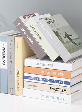 简约现代假书装饰书摆件摄影道具书模型客厅办公室书柜创意仿真书