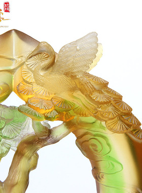 水晶寿桃摆件琉璃工艺品送给长辈7080岁大寿寿礼老人生日祝寿礼物