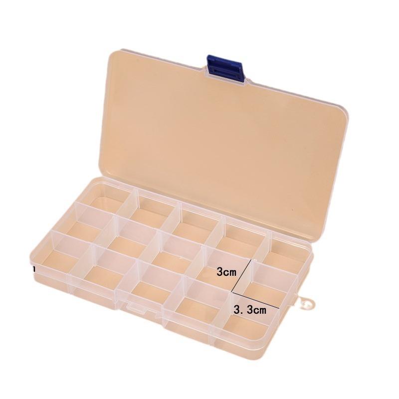 新款直销居家收纳盒10格 15格 24格 36格透明塑料零件盒首饰盒工 - 图3