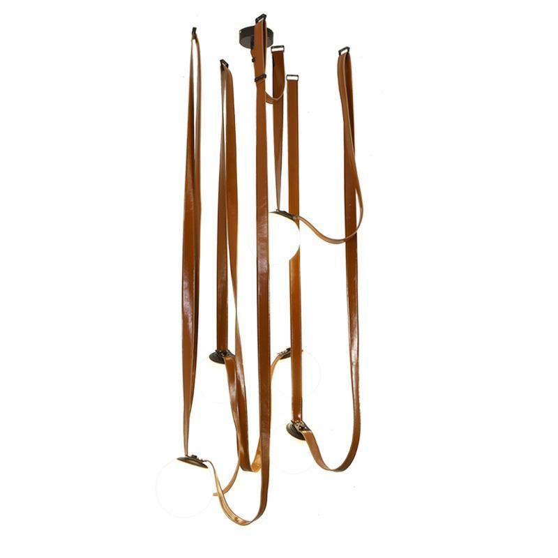 直销新款北欧皮革吊灯玻璃罩皮带简约设计师艺术皮革客厅酒店别墅,淘宝优惠券,粉丝福利购,淘宝优惠卷