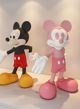 网红迎宾米奇摆件玄关客厅电视柜酒柜卡通公仔米老鼠展示柜装饰品