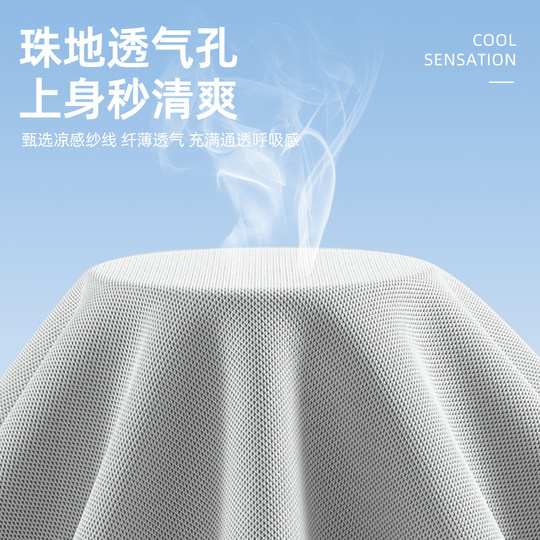 回力Polo衫男短袖2025新款男士衣服爸爸冰丝速干翻领t恤男款夏季D