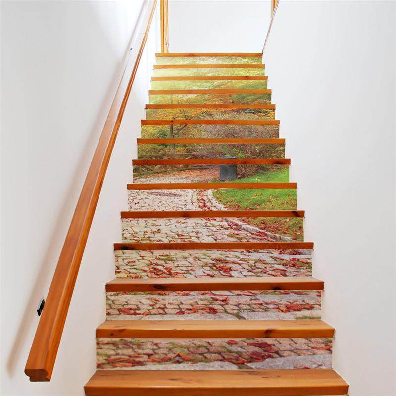 巨跨境货源P创C贴纸3D自粘1L0183V片楼梯贴墙贴客厅装饰树林小路,淘宝优惠券,粉丝福利购,淘宝优惠卷