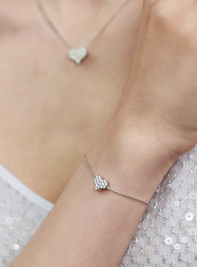 小众爱心手链极光5A级肉眼无瑕疵