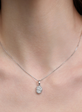 TRK珠宝星月夜项链吊坠设计轻奢高级感锁骨链钻石颈链925生日礼物