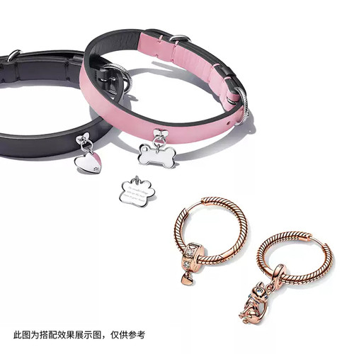 Pandora潘多拉奥莱与爱为伴黑色宠物项圈猫狗可用礼物 - 图0