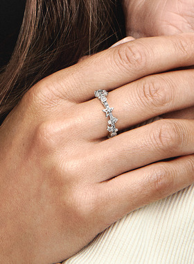 Pandora潘多拉奥莱璀璨星河戒指混搭小众甜美风星星戒指