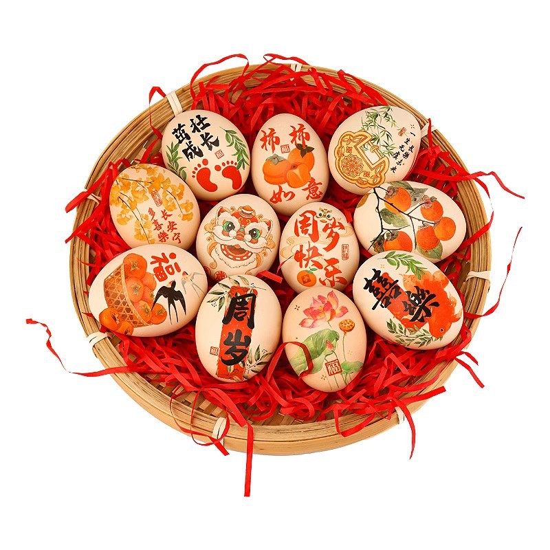 喜蛋鸡蛋贴纸新中式宝宝周岁礼喜字贴布置满月百日生日宴抓周装饰,淘宝优惠券,粉丝福利购,淘宝优惠卷