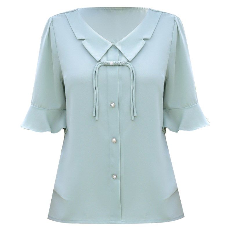 中年妈妈夏装短袖T恤雪纺小衫2024新款洋气质中老年女装夏季套装,淘宝优惠券,粉丝福利购,淘宝优惠卷