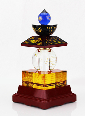 装藏一切如来心秘密全身舍利宝箧印陀罗尼经咒塔水晶舍利塔佛塔