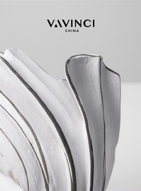 梵其新中式抽象艺术陶瓷摆件样板间售楼处软装酒店民宿家居装饰品