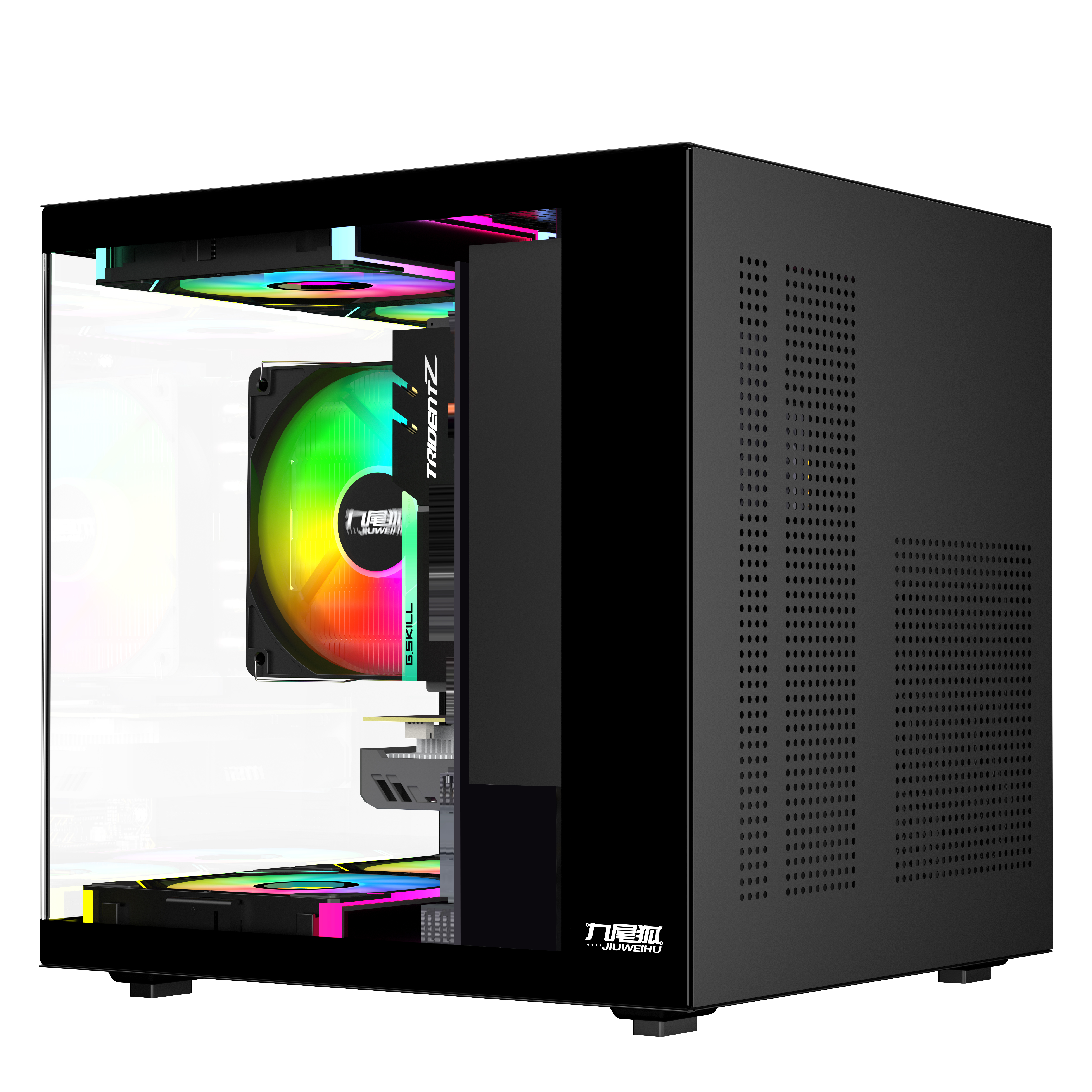 九尾狐T15 海景房电脑机箱台式机matx主板迷你小主机箱diy外壳itx - 图2