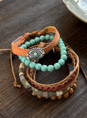 波西米亚异域多层编织叠戴手串