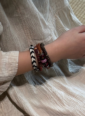 复古民族风手链手工编织多层叠戴