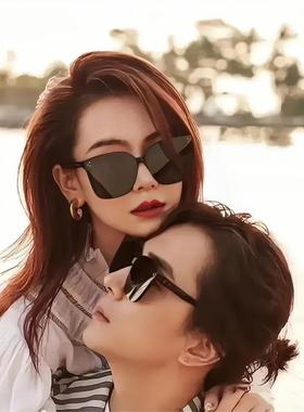 网红同款黑色大框墨镜男时尚潮流太阳镜女百搭防紫外线遮阳墨镜