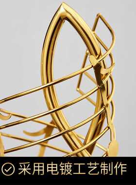 新款直销跨境轻奢客厅音符高级感摆件创意家居高档小众金属装饰工