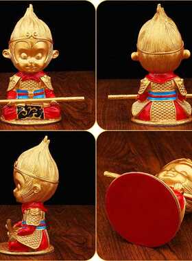 新款直销彩绘孙悟空齐天大圣汽车车载工艺品摆件打坐悟空桌面金属