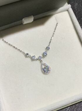 锆石项链人鱼之泪ins轻奢高级莫桑锁骨链送生日礼物礼物女生