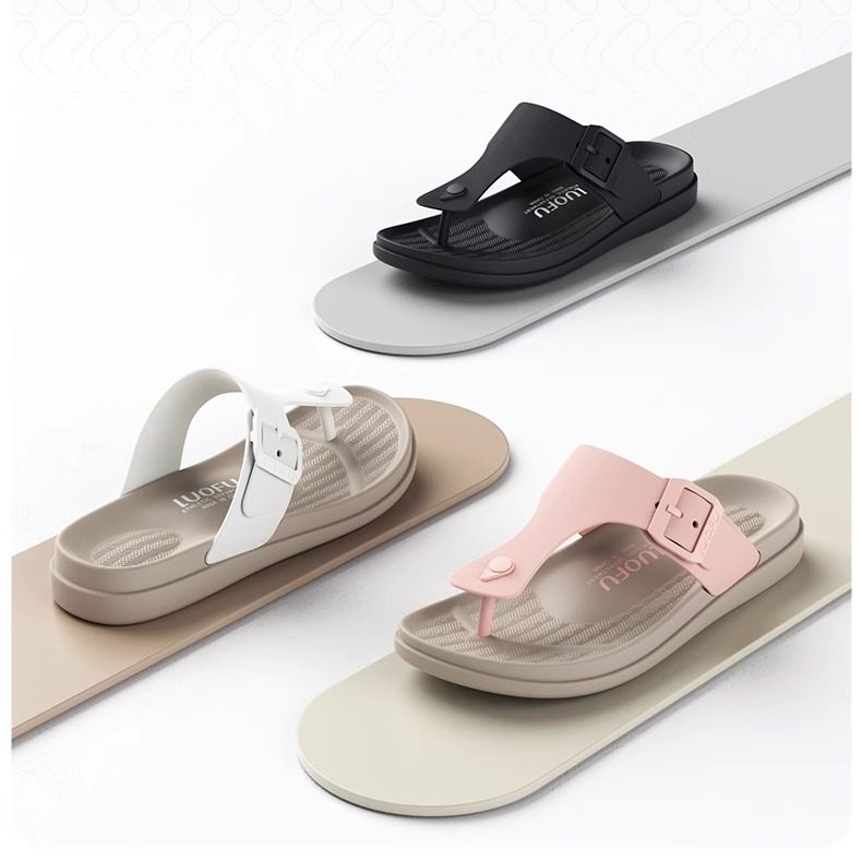 LUOFU罗敷新款夏季女勃肯鞋时尚外穿厚底防滑夹趾人字拖凉鞋男,淘宝优惠券,粉丝福利购,淘宝优惠卷