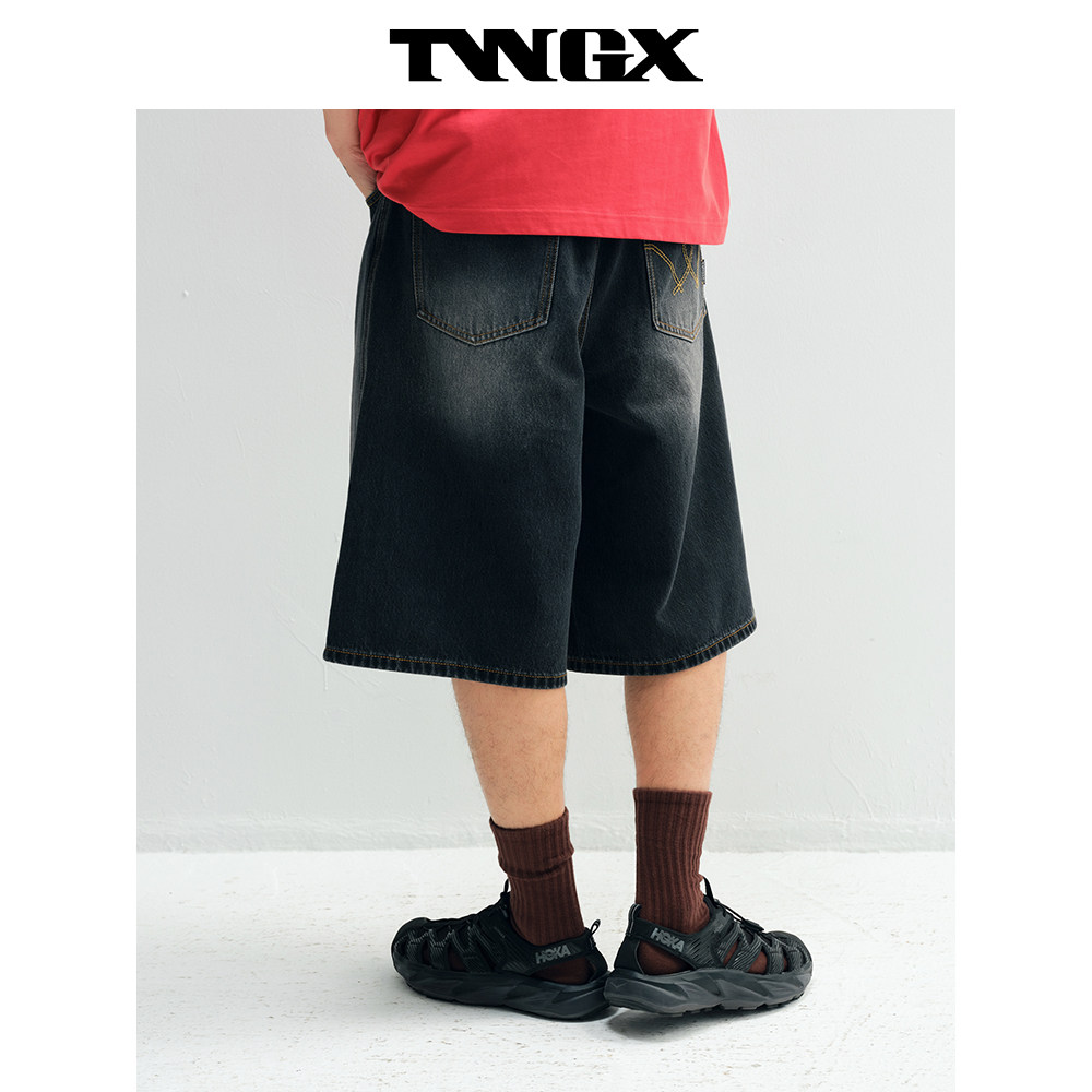 Teenie Weenie小熊男装宽松简约时尚休闲牛仔短裤,淘宝优惠券,粉丝福利购,淘宝优惠卷