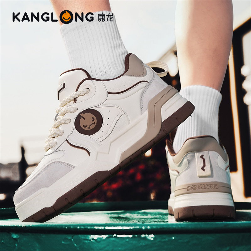 康龙鞋子男鞋2025年新款百搭潮牌高级感厚底休闲鞋小白鞋运动板鞋