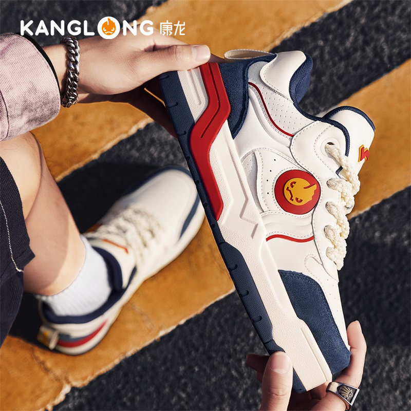 康龙鞋子男鞋2025年新款百搭潮牌高级感厚底休闲鞋小白鞋运动板鞋