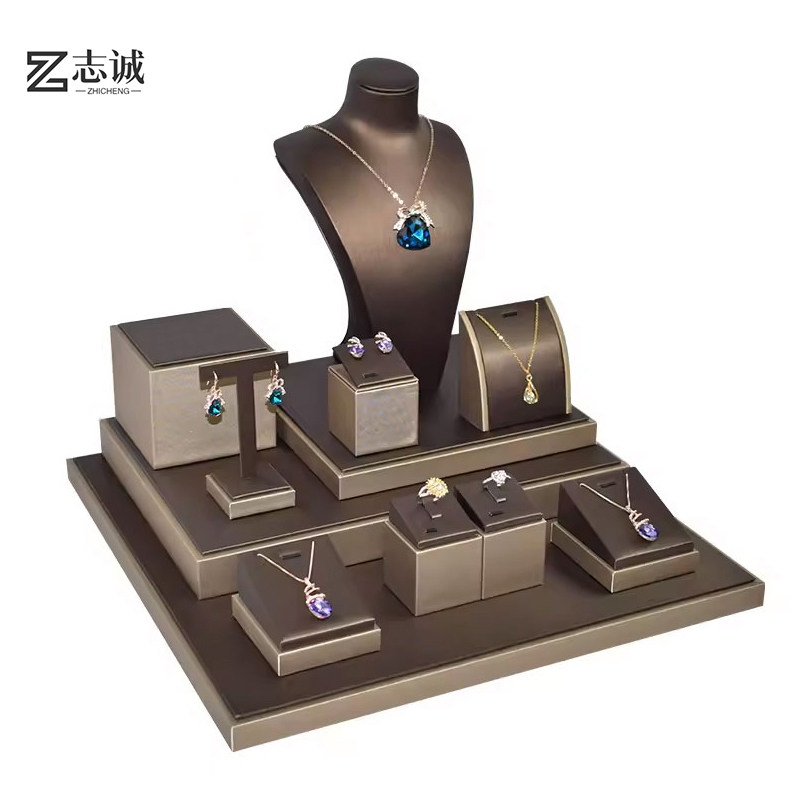 Jewelry window counter display stand set