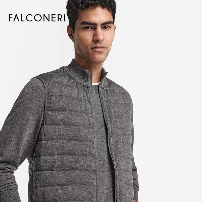 【季末折扣】FALCONERI男双面羽绒马甲背心含羊绒羽绒服UCC105G,淘宝优惠券,粉丝福利购,淘宝优惠卷