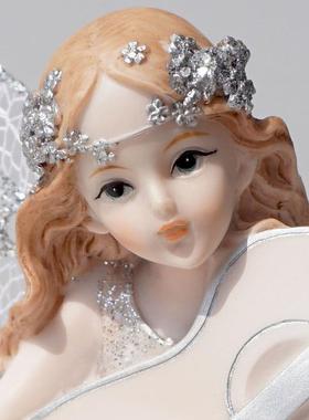 新款直销吉它音乐天使少女心家居装饰汽车树脂摆件手工艺品创意女