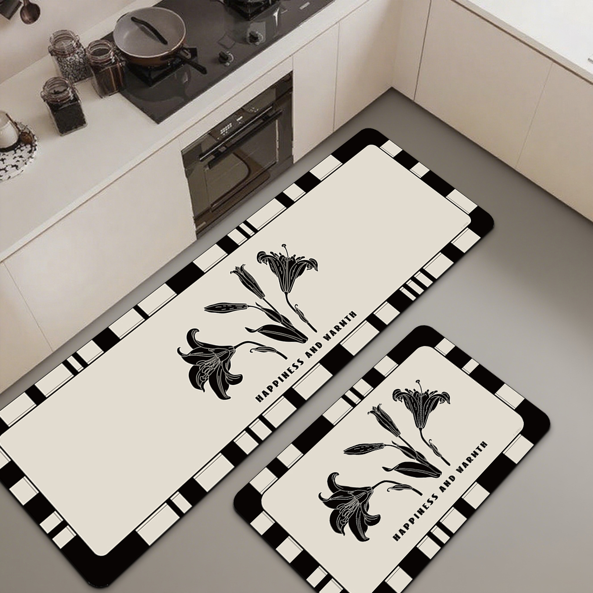 家用厨房地垫卫生间吸水速干耐脏防滑脚垫硅藻泥地垫速干垫子 - 图2