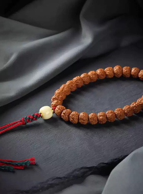 印尼爆肉树王藏式小金刚菩提子手串男士文玩金刚普提手持佛珠盘玩