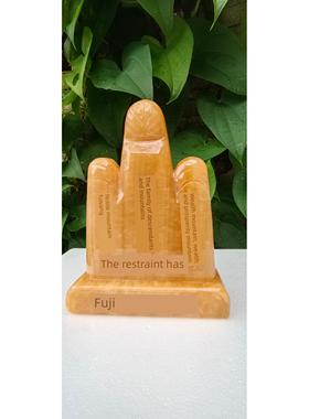 天然黄玉玉石子孙山泰山石敢当五指山原石山摆件风水补缺角靠山石