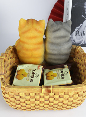 放钥匙收纳盒动物玄关创意客厅桌面摆件小猫摆件动物新中式装饰品