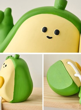 创意卡通吊脚娃娃摆件可爱客厅玄关电视柜装饰书柜书架办公室摆设