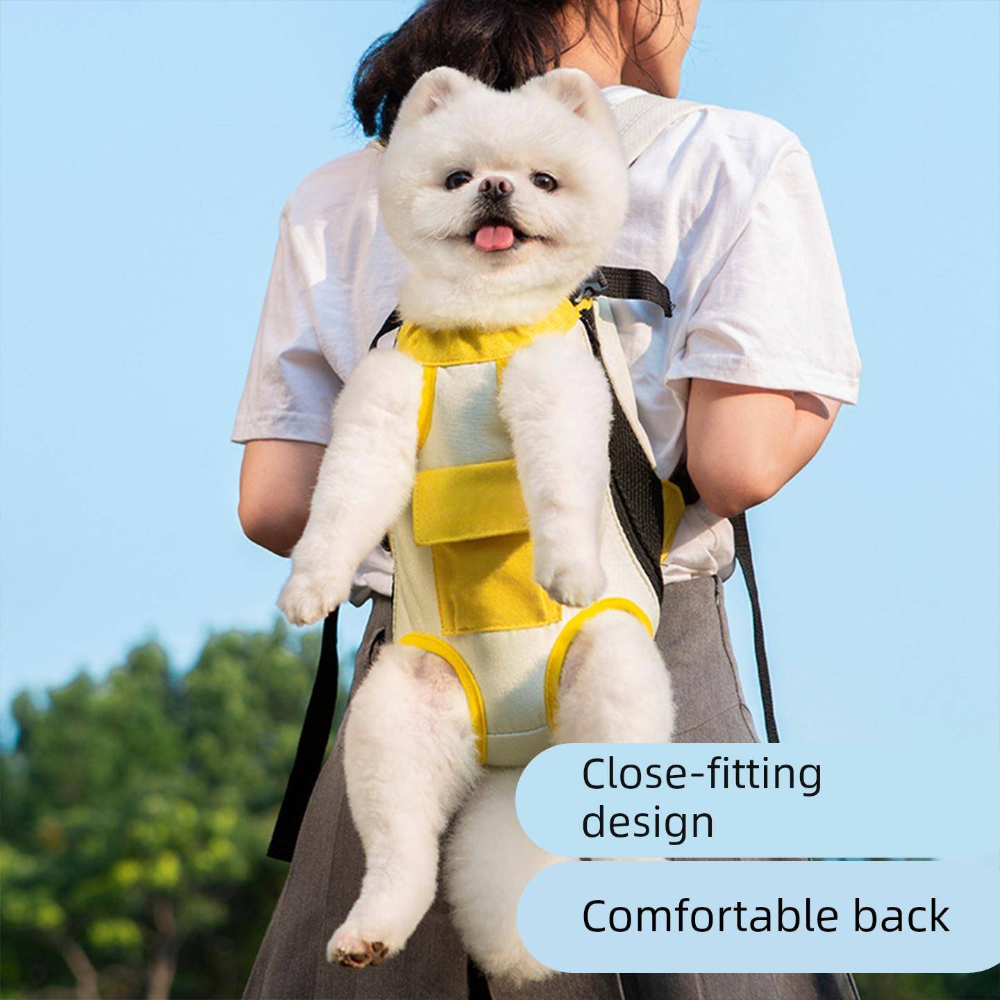 狗狗外出双肩包胸前背带宠物背包背狗神器猫犬通用猫咪外出便携包 - 图0
