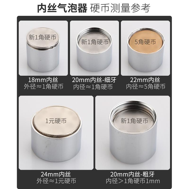 厨房面盆过滤网嘴水龙头防溅头起泡器台盆出水嘴发泡器水龙头配件 - 图0