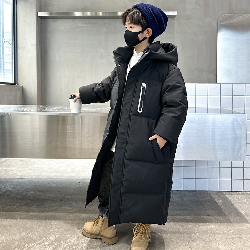 儿童羽绒服男童中长款2025新款冬季过膝长款男中大童加厚保暖外套,淘宝优惠券,粉丝福利购,淘宝优惠卷