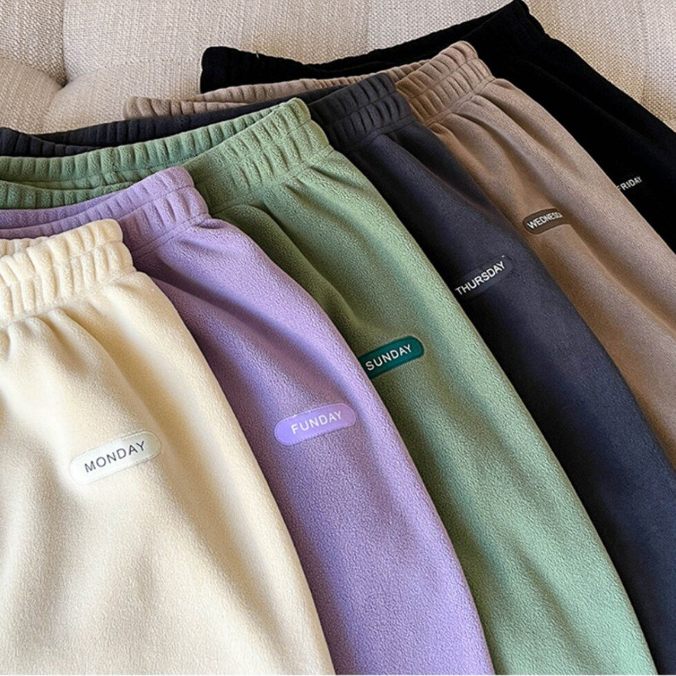 【多色可选】双面摇粒绒加厚睡裤