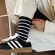 条纹袜子女秋中筒袜潮韩国网红风长袜美式复古堆堆袜春夏MM