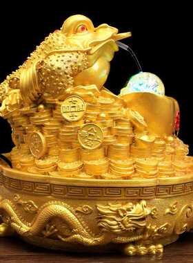 新款直销金蟾流水摆件开业礼品店铺礼物生财金蝉客厅金蟾蜍送礼进