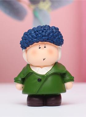 新款直销月半艺术家盲盒创意潮玩手办汽车车内饰车载摆件家居摆设