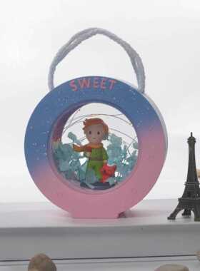 新款直销玫瑰小王子可爱星星灯小夜灯少女心毕业礼物树脂摆件卡通