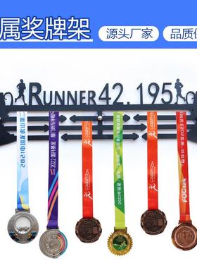 现货跨境热卖铁艺奖牌挂架金属展示架国内电商马拉松运动骑行