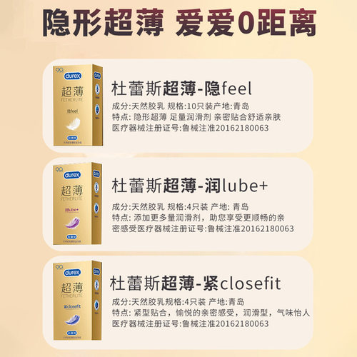 杜蕾斯避孕套正品官方旗舰店超薄润滑裸入隐形byt男性专用安全套 - 图2