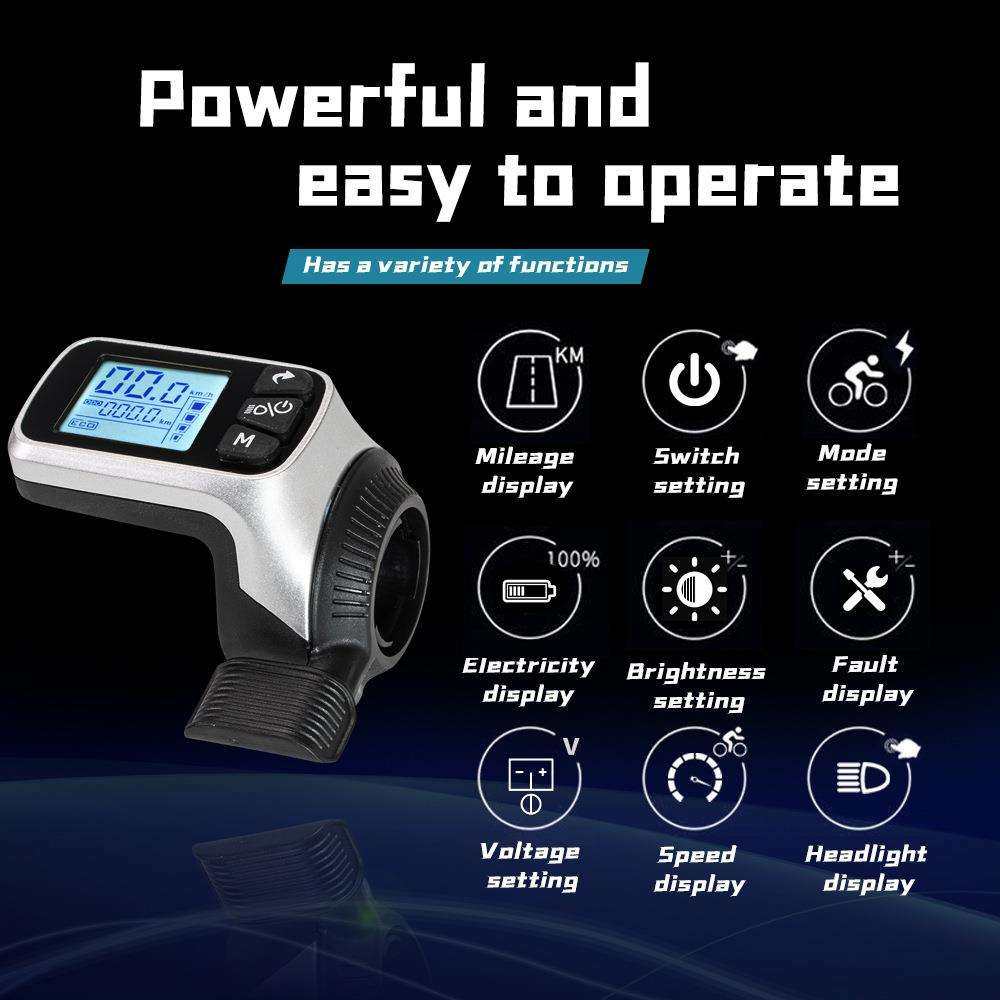 电动滑板车仪表控制器124DX24V-48V250W350W500W无刷控制器 - 图2