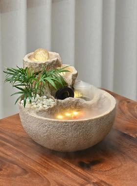 转运球办公室流水摆件循环水鱼池风水球鱼缸水景生财桌面装饰假山